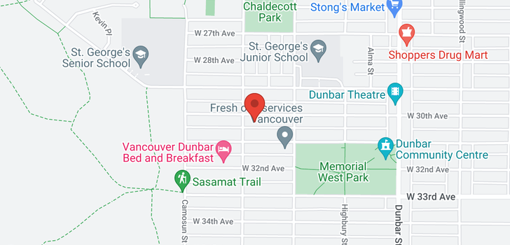 map of 3978 W 30TH AVENUE